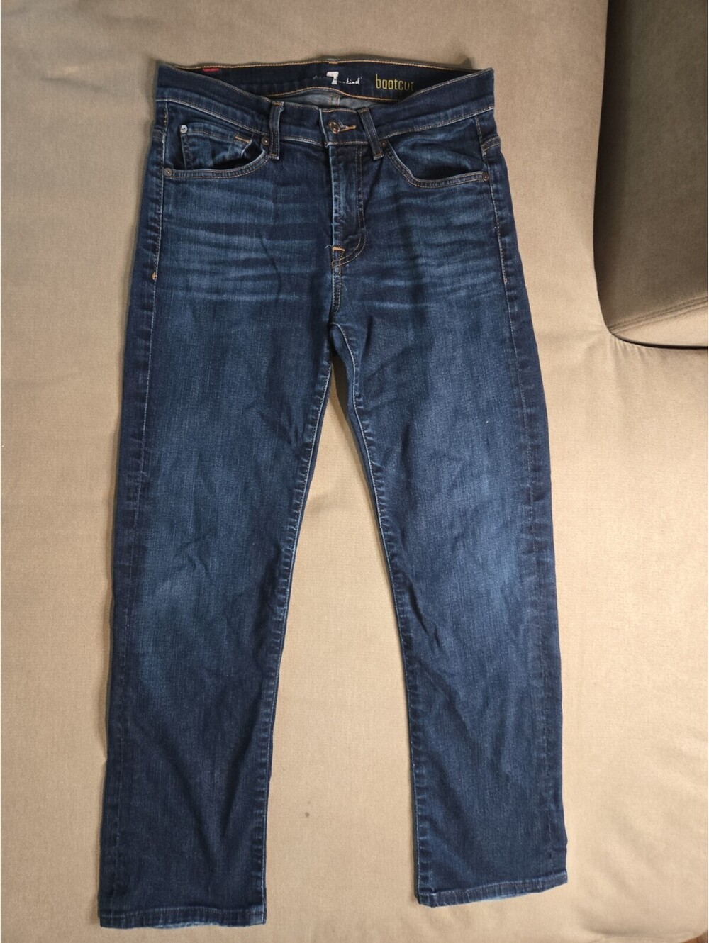 7 For All Mankind Womens 28 Dark Wash Bootcut Low Rise Classic Denim Blue Jeans - Picture 1 of 6